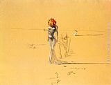 Salvador Dali Famous Paintings - Female Figure with Head of Flowers